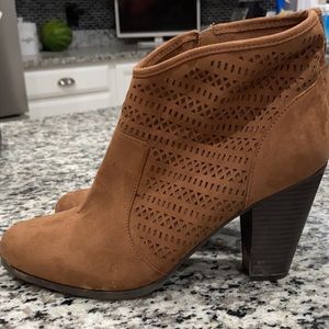 Rust colored booties . Size 10.
